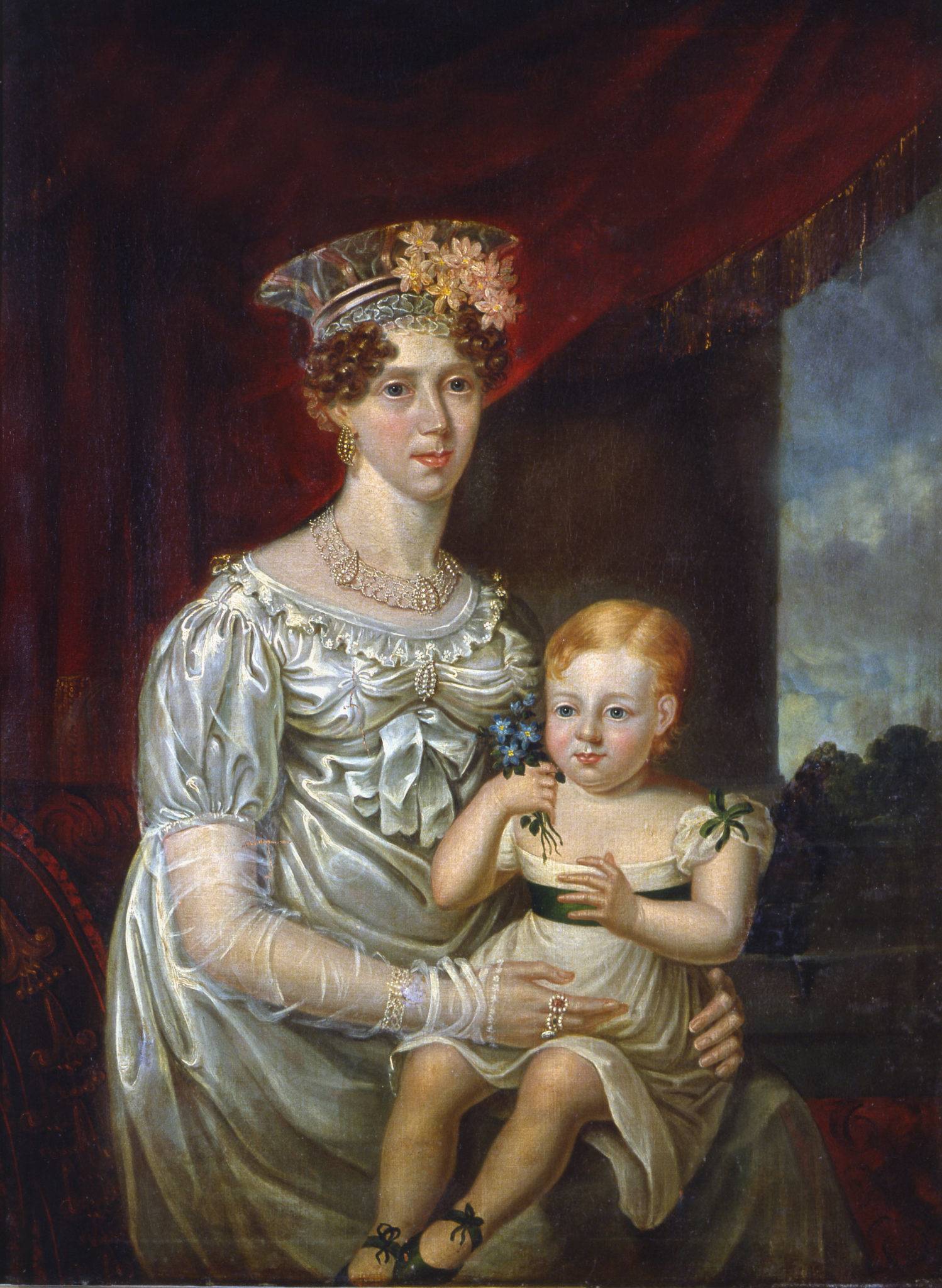 Mary O'Connell (wife of Daniel O'Connell) with her youngest son, Daniel. OPW